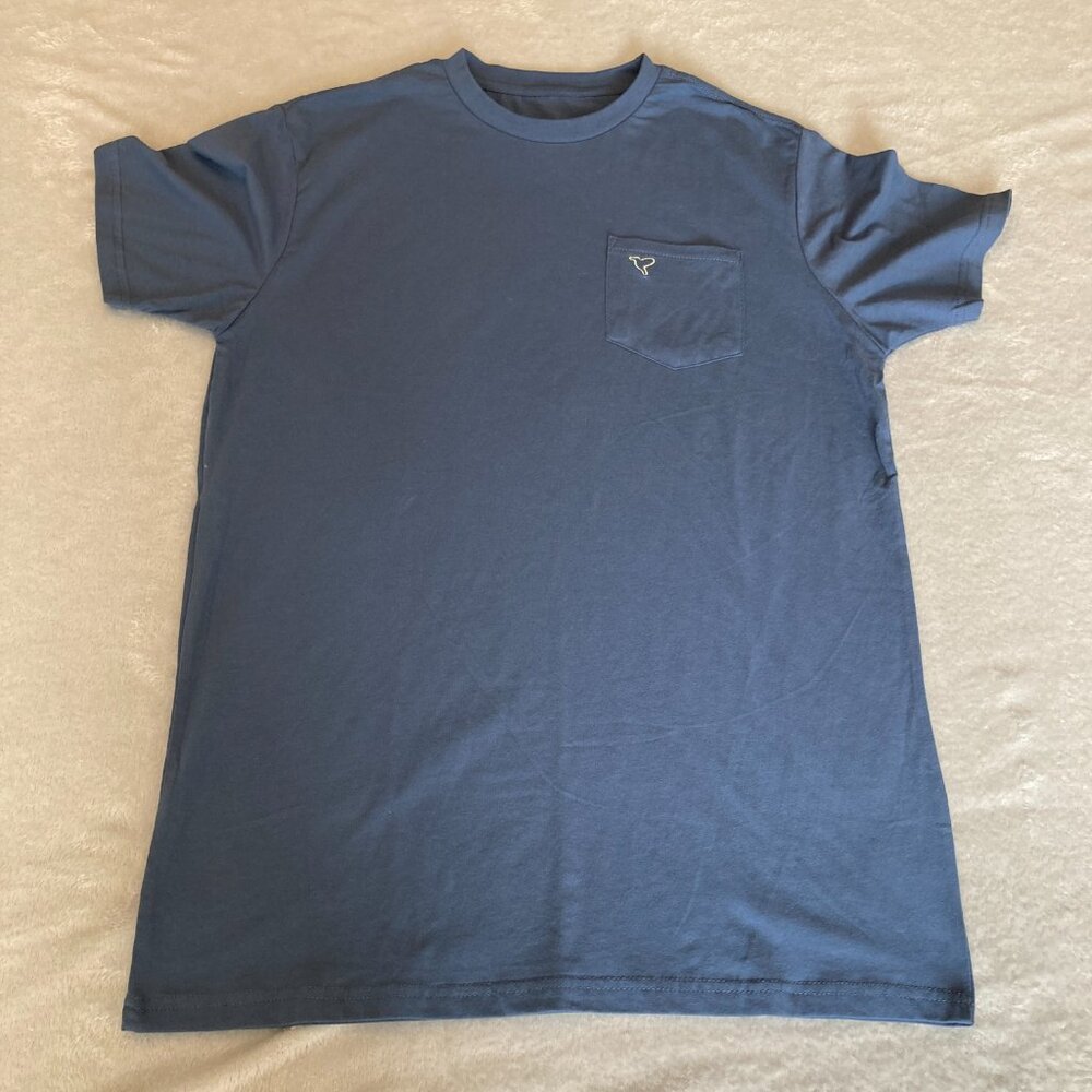 Birddogs Men’s Blue Pocket T-Shirt with Bird Logo Size M EUC